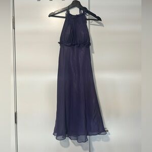 Elegant Purple Halter Dress